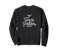 Texas Is Forever - Texan Patriotic Heart Line Art Sweatshirt