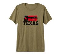Texas Leftist Flag Black and Red Rebel State Grunge Premium T-Shirt