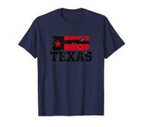 Texas Leftist Flag Black and Red Rebel State Grunge T-Shirt