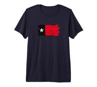 Texas Leftist Flag Textless Black Red Rebel Grunge Premium T-Shirt
