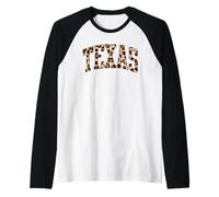 Texas Leopard Print Raglan Baseball Tee