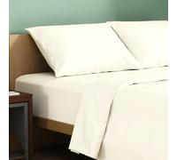 TEXAS LINEN CO. 100% Organic Cotton Percale Sheets King Size - 4 Piece Sheet Set, Crispy & Cooling Percale Sheets