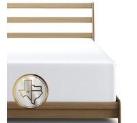 TEXAS LINEN CO. Premium Egyptian Cotton King Size Fitted Sheet Only - 22" Extra Deep Pocket King Fitted Sheet (White), Easy Snug Fit, Soft Cooling Sateen Weave, Luxury Hotel Quality Bottom Sheets