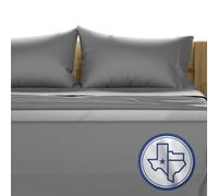 TEXAS LINEN CO. Pure King Size Cotton Bed Sheets Set (King, 1000 Thread Count) Dark Grey Sheets and Pillow Cases (4 Pc)- Cotton Sheets King Size Bed- Sateen Weave Sheets- 18” King Deep Pocket Sheets