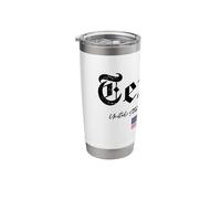 Texas Logo Gothic with The American Flag Stainless Steel Insulated Tumbler