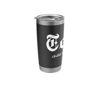 Texas Logo Gothic with The American Flag Stainless Steel Insulated Tumbler