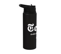 Texas Logo Gothic with The American Flag Stainless Steel Insulated Water Bottle