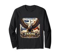 Texas Lone Star Eagle State Pride Art Long Sleeve T-Shirt