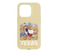 Texas Lone Star State Pride Symbols Collage Art Case for iPhone 15 Pro