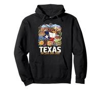 Texas Lone Star State Pride Symbols Collage Art Pullover Hoodie