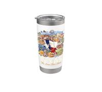 Texas Lone Star State Pride Symbols Collage Art Stainless Steel Insulated Tumbler