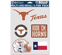 Texas Longhorns FOOTBALL HELMET Multi Use 6 Fan Pack
