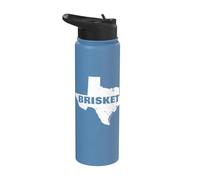 Texas Map BBQ Texas Brisket Stainless Steel Insulated Water Bottle