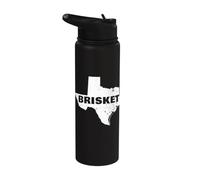Texas Map BBQ Texas Brisket Stainless Steel Insulated Water Bottle
