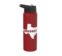Texas Map BBQ Texas Brisket Stainless Steel Insulated Water Bottle