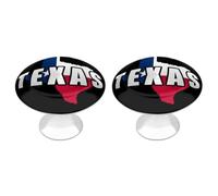 Texas Map Flag Drawer Pulls Round Door Handles Dresser Cabinet Knobs Kitchen Home Decor