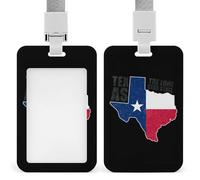 Texas Map with Flag Funny ID Badge Holder with Lanyard Name Card Holders for Work Nurse Teacher