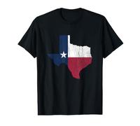 Texas Map - Worn/Distressed Design - Flag of Texas Classic Value Graphic T-Shirt