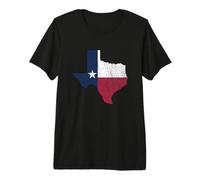 Texas Map - Worn/Distressed Design - Flag of Texas Premium T-Shirt