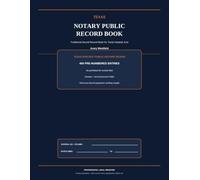 Texas Notary Public Record Book: Traditional Record Book for Texas Notarial Acts