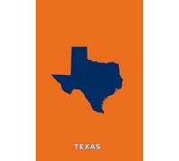 TEXAS ORANGE AND BLUE - Premium Lined Journal | 6" x 9" | Soft Cover | 120+ Pages - Bold State-Inspired Design: A High-Quality State Notebook - Ideal for School, Work, or Everyday Notes