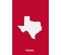 TEXAS - RED (Lone Star Edition) - Premium Lined Notebook | 6" × 9" | Soft Cover | 120+ Pages: A High-Quality Writing Notebook Featuring the Iconic Texas Silhouette