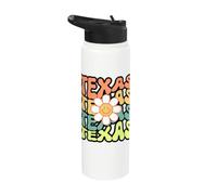 Texas Retro Daisy Groovy Home State Pride Stainless Steel Insulated Water Bottle