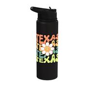 Texas Retro Daisy Groovy Home State Pride Stainless Steel Insulated Water Bottle
