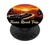 Texas Road Trip - Sunset Drive Through the Desert PopSockets Adhesive PopGrip