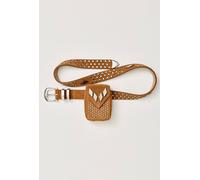 Texas Rose Pocket Belt by Understated Leather at Free People in Saddle, Size: Small - female