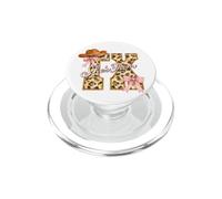 Texas Sixth Birthday Cowgirl Leopard Bow Graphic PopSockets PopGrip for MagSafe