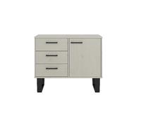 Texas Small 1 Door 3 Drawer Sideboard Black