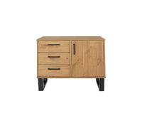 Texas Small 1 Door 3 Drawer Sideboard Black
