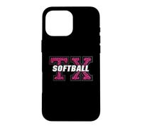 Texas Softball Vintage Pink Animal Style TX State Art Case for iPhone 16 Pro Max