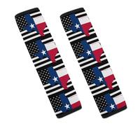 Texas State Black U.S. Flag Funny Car Seat Belt Pads Soft Shoulder Seatbelt Pads Protector Car Interior Accessories