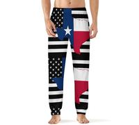 Texas State Black U.S. Flag Men's Pajama Pants Lightweight Pjs Bottoms Lounge Pants Sleepwear Soft