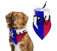 Texas State Flag Cute Dog Bandanna Scarf Printed Adjustable Triangle Pet Kerchief for Dogs And Cats