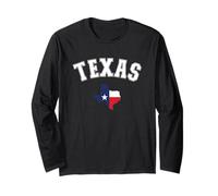 Texas State Flag Graphic with Bold Lone Star Pride Text Long Sleeve T-Shirt