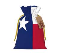 Texas State Flag Linen Drawstring Gift Bag Xmas Party Candy Bag Reusable Storage Pouches