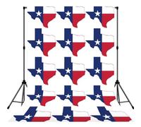 Texas State Flag Map Print 5×7ft Photo Backdrop, Seamless Background Cloth for Studio and Portrait Photography(No Stand)