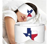 Texas State Flag Map Print Adults Eye Mask for Sleeping Soft Breathable Blindfold Daily Home Travel Work