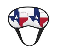 Texas State Flag Map Print Black Out Eye Mask for Sleeping Airplane, Sleep Mask Polyester for Home and Travel