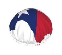 Texas State Flag Map Printed Large Shower Cap, Double Layer Hair Protector For Facial Care, Reusable Hair Wrap