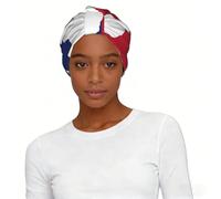 Texas State Flag Map Printed Sleep Cap Turban Hat for Women, Elastic Pre-Tied Headscarf for Daily Outdoor Wear Use
