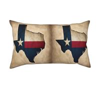 Texas State Flag Map With One Star Print Home Short Plush Pillowcase, Soft Cozy Body Pillow Cover 91Ã-50cm With Hidden Zipper 91Ã-50cm