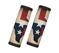 Texas State Flag map with Two White Stars Neoprene Luggage Handle Wrap for Suitcase Identifier Luggage Makers Covers Wraps Travel Accessories