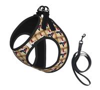 Texas State Flag Map With Two White Stars Print Pet Supplies Adjustable Step-In Flex Breathable Mesh Dog Harness For Small Medium Dogs, S-L
