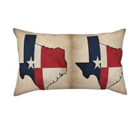 Texas State Flag Map02 Print Home Short Plush Pillowcase, Soft Cozy Body Pillow Cover 91Ã-50cm With Hidden Zipper 91Ã-50cm