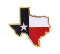 Texas State Flag Metal Enamel Pin, Gold Tone Lone Star Hat Accessory, 2.6cm