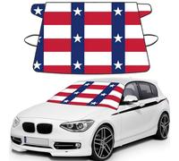 Texas State Flag Print Car Windshield Sun Shade, Oxford Winter Windshield Cover For Snow Ice Uv Secure For All-Season